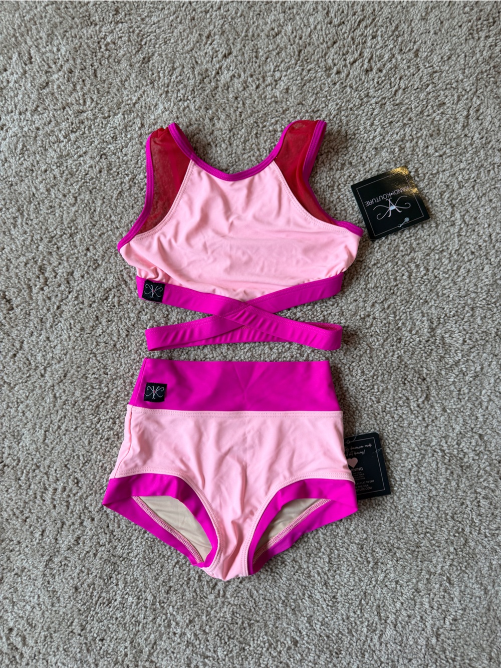 NWT Kandi Kouture Pink Two-Tone Dance Set
